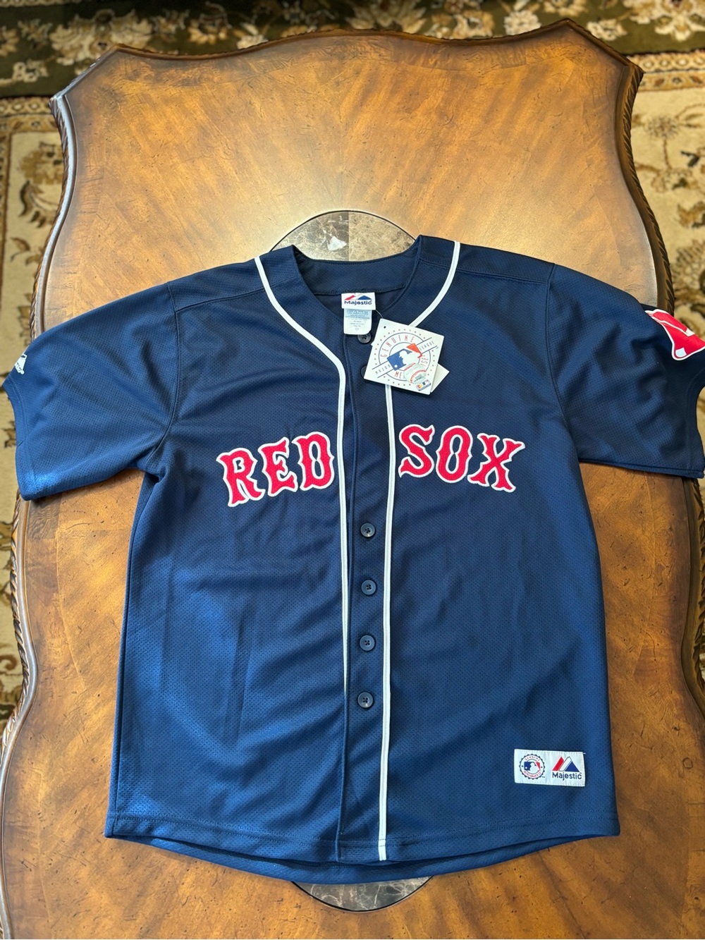 Boston Red Sox Majestic navy baseball jersey Youth Size 14-16 years old